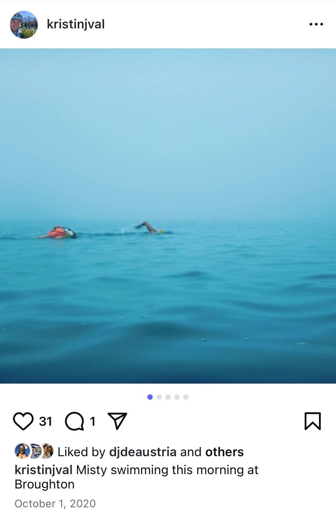 swimmer in the mist